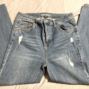 Wild Fable Distressed Jeans, Dark Blue, Size 12, skinny